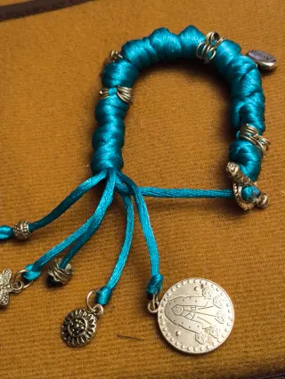Pulsera Mexicana Virgen Plateada