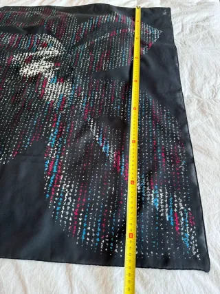Foulard vintage fantasia nero multicolor