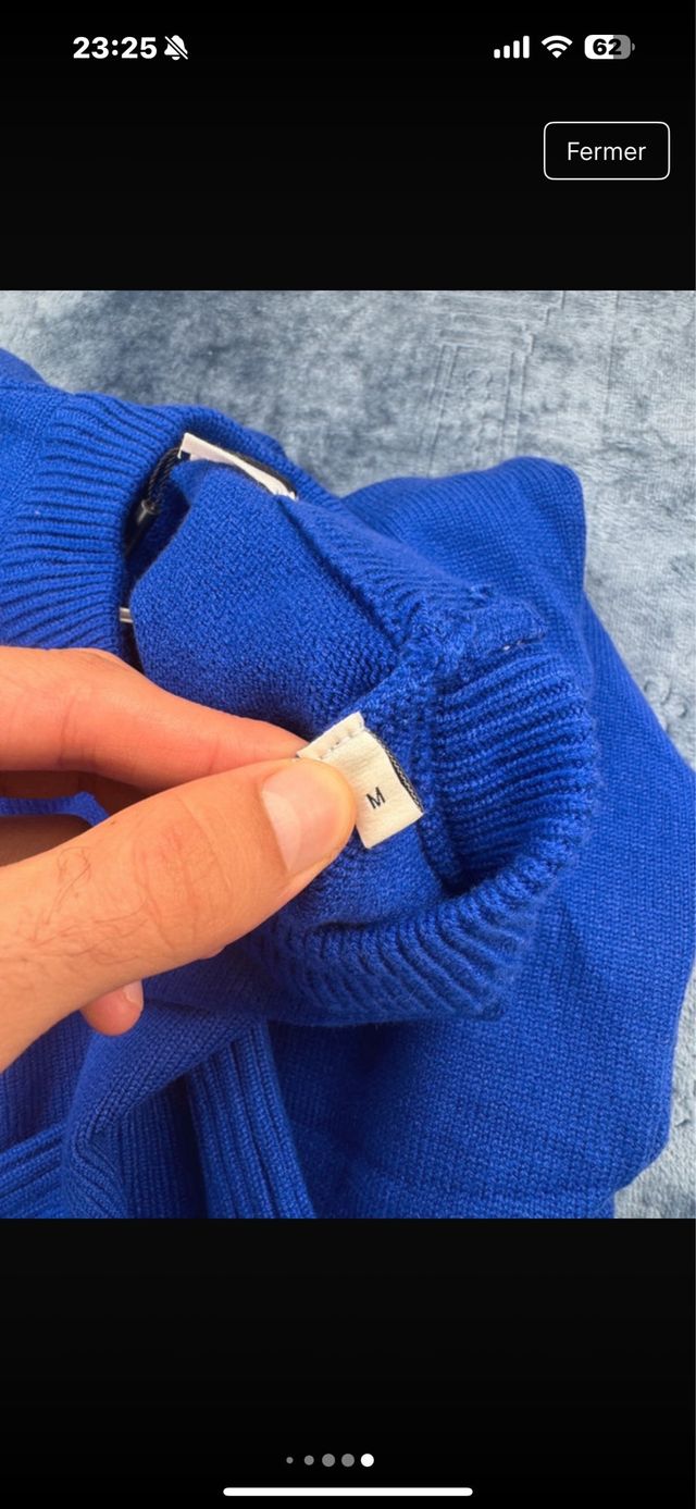 Ami Paris Jersey Azul Corazón Blanco Talla M