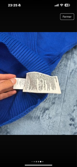 Ami Paris Jersey Azul Corazón Blanco Talla M