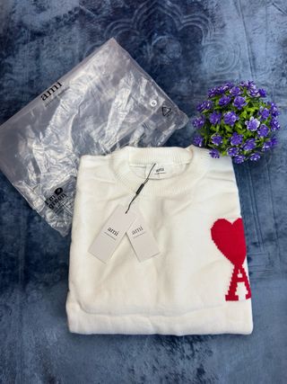 Ami Paris Jersey Corazón Rojo Talla S