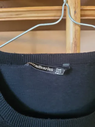 Maglione donna nero con bottoni