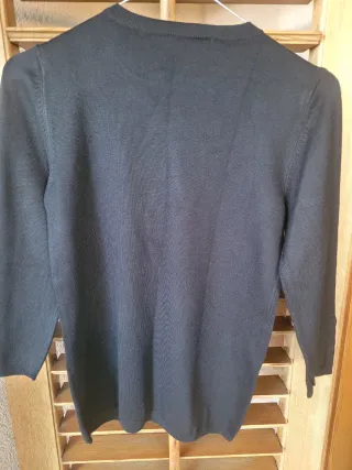 Maglione donna nero con bottoni