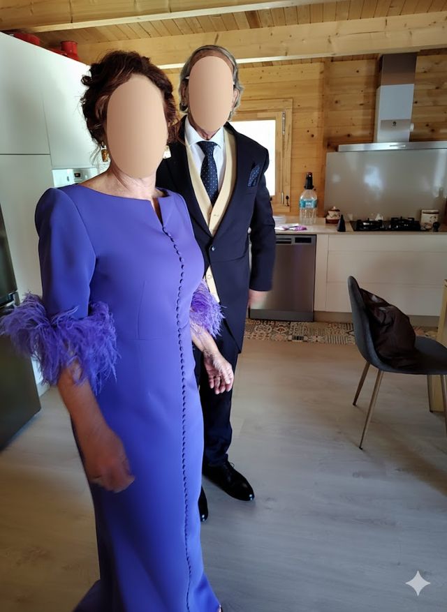 Vestido de fiesta morado Victoria