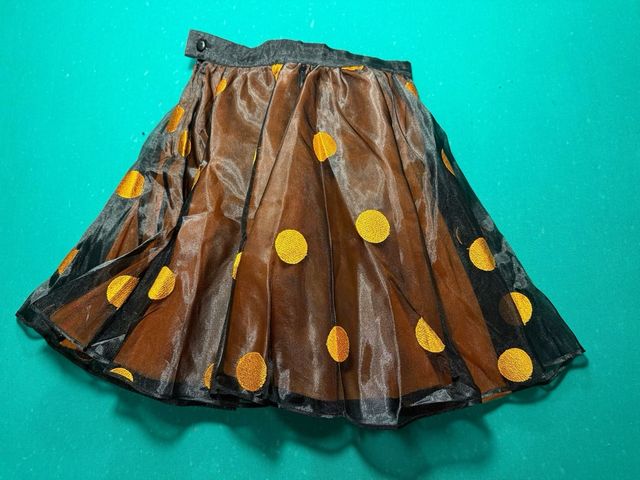 Falda vintage italiana 4 capas, tela especial