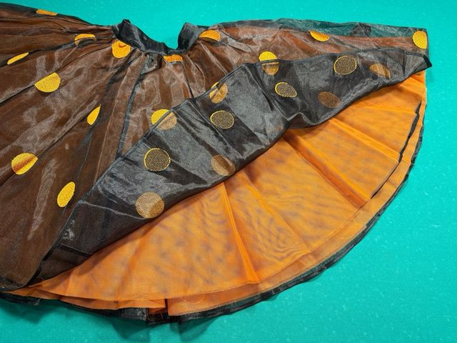 Falda vintage italiana 4 capas, tela especial