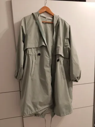 Chubasquero verde agua mujer