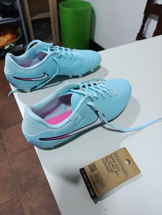 Nike Legend 10 Academy MG Botas Fútbol Azul/Rosa