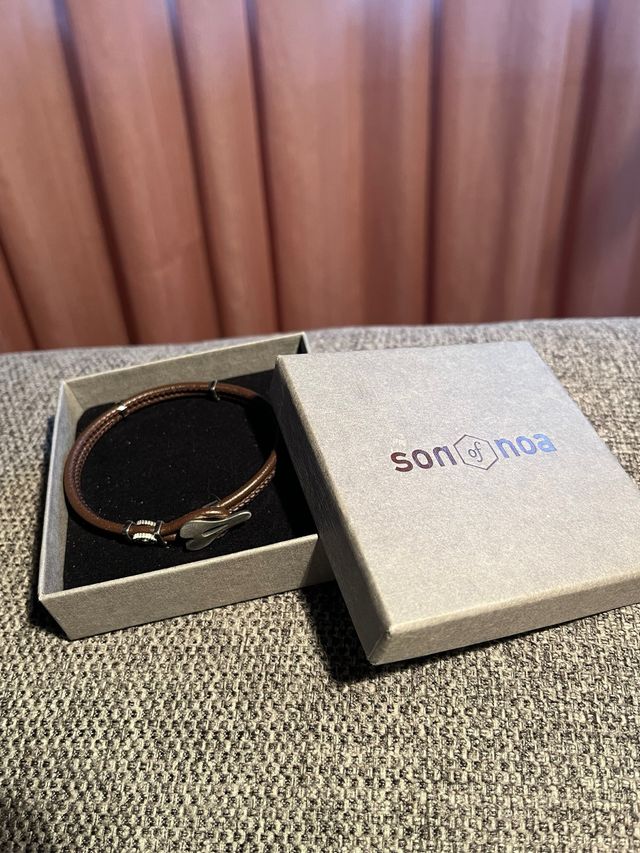 Pulsera Son of Noa Cuero Marrón y Plata