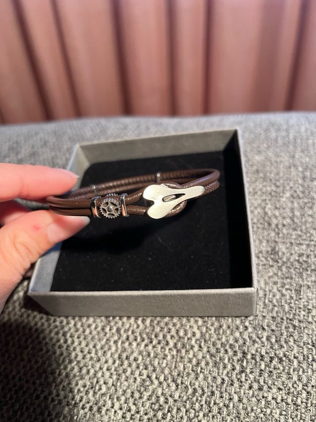 Pulsera Son of Noa Cuero Marrón y Plata