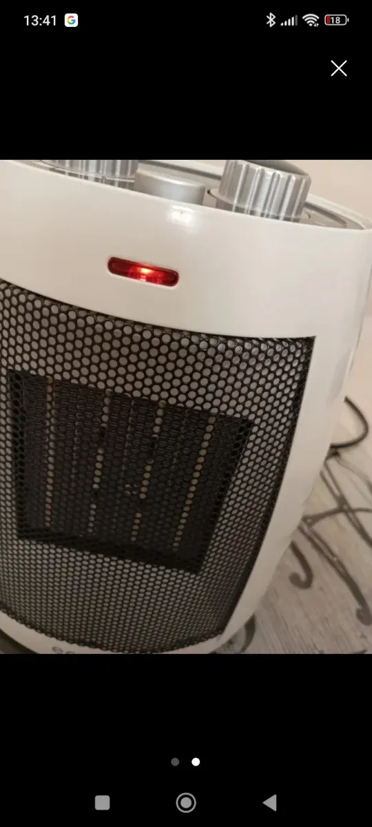 Calefactor cerámico blanco