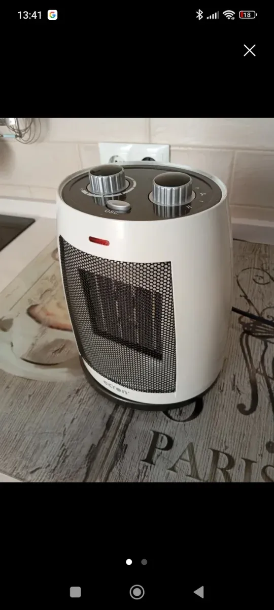 Calefactor cerámico blanco