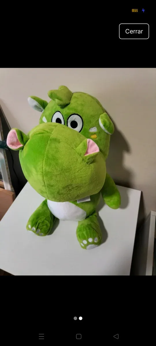 Peluche Hipopótamo Verde