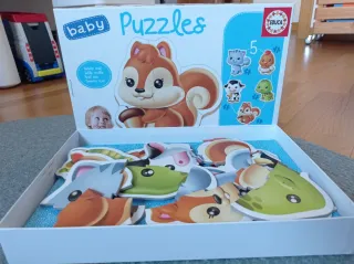 Lote juguetes madera y puzzles