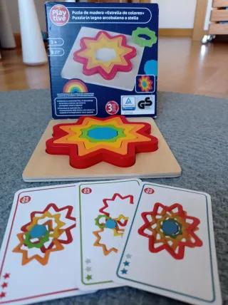 Lote juguetes madera y puzzles