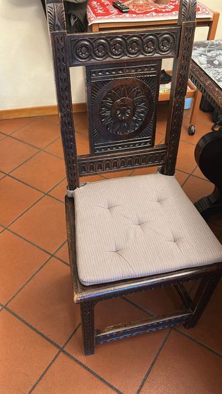 Tavolo antico '900 con 4 sedie