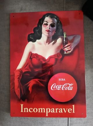 Cartel Chapa Coca-Cola Incomparavel