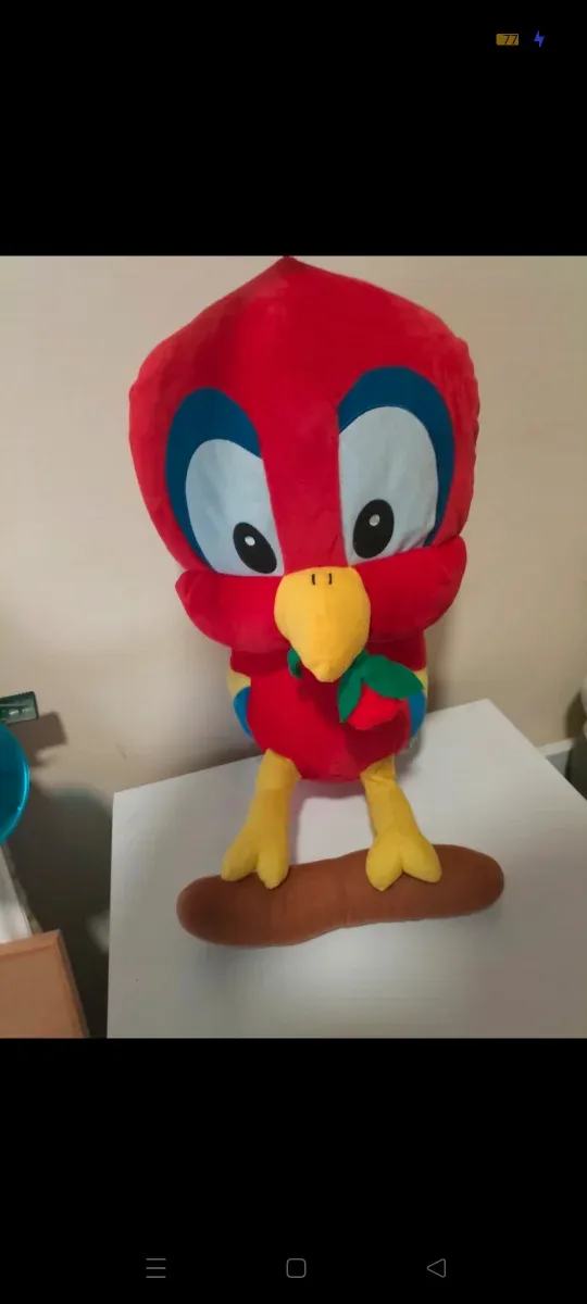 Peluche Periquito Rojo Grande