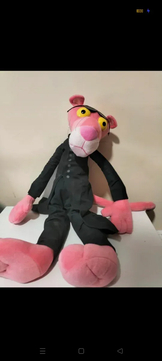 Peluche Pantera Rosa con traje mediano