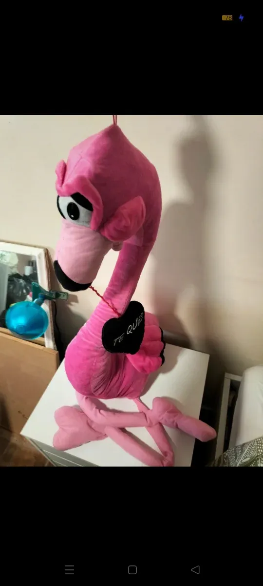Peluche Flamenco Grande Rosa
