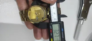 Seiko 5 automático vintage reloj Bañado en oro dor