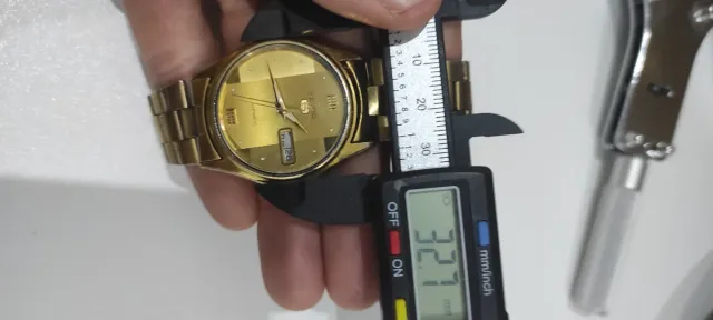 Seiko 5 automático vintage reloj Bañado en oro dor
