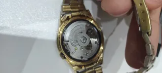 Seiko 5 automático vintage reloj Bañado en oro dor