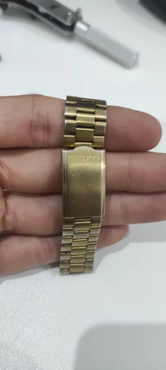 Seiko 5 automático vintage reloj Bañado en oro dor