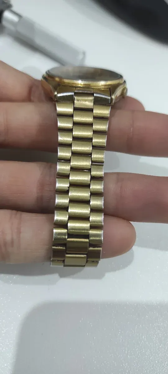 Seiko 5 automático vintage reloj Bañado en oro dor