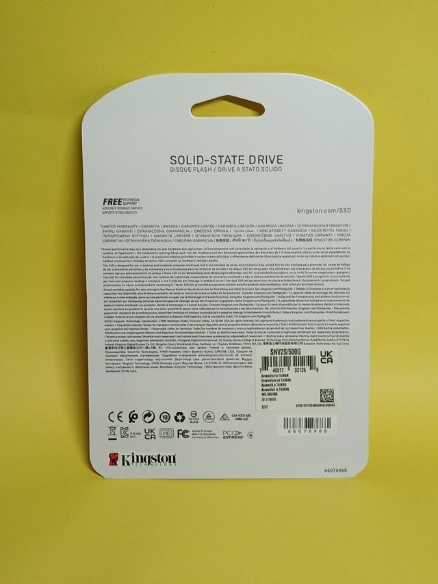 Kingston NV2 SSD 500GB PCIe 4.0 NVMe M.2