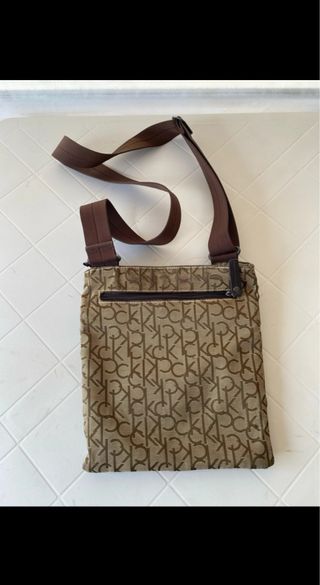 Tracolla Calvin Klein uomo beige/marrone