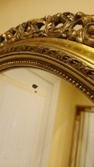 Specchio Ovale Dorato