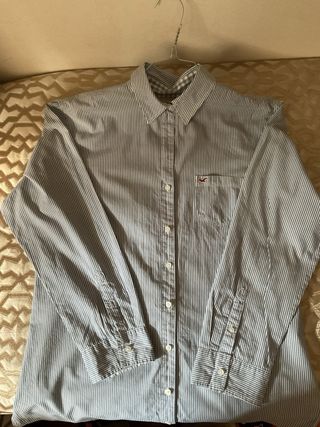 Camicia uomo Hollister righe azzurre