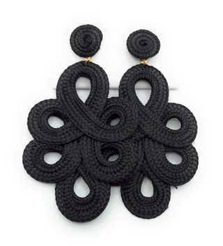 Pendientes flamenca negros grandes