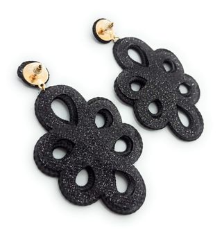 Pendientes flamenca negros grandes