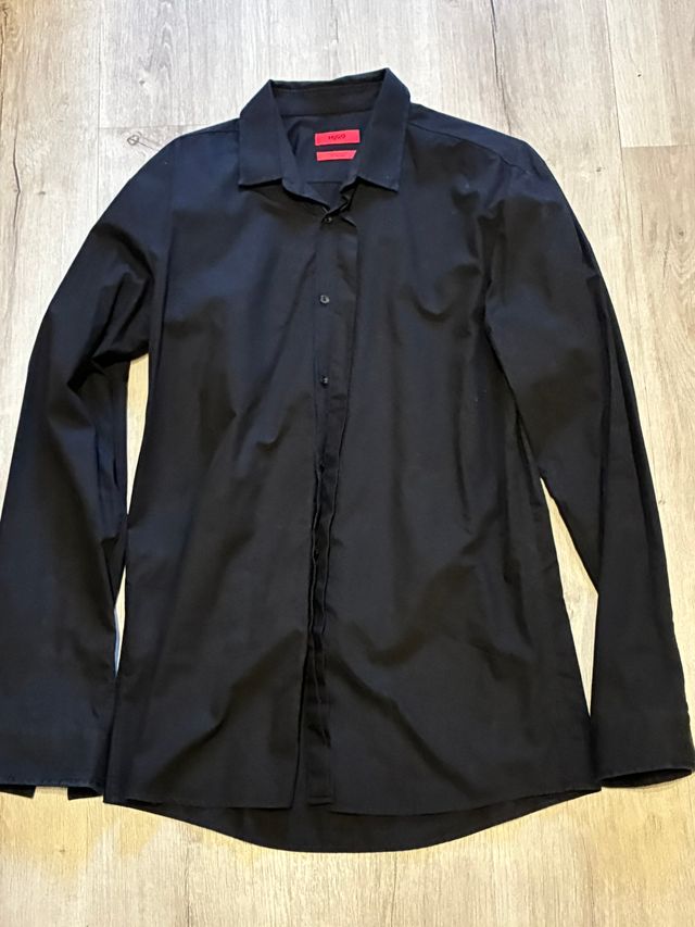 Camisa Hugo Boss Negra Hombre