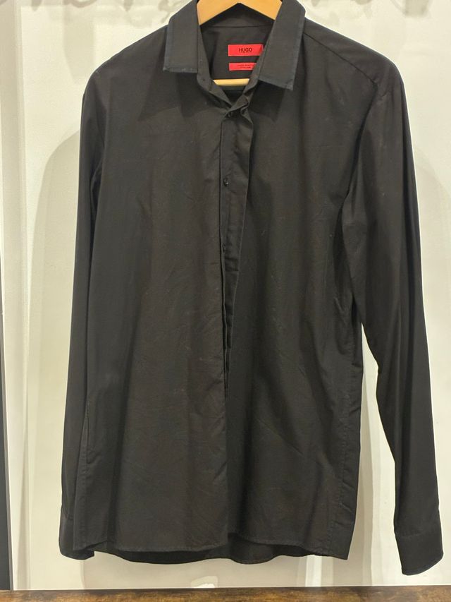 Camisa Hugo Boss Negra Hombre