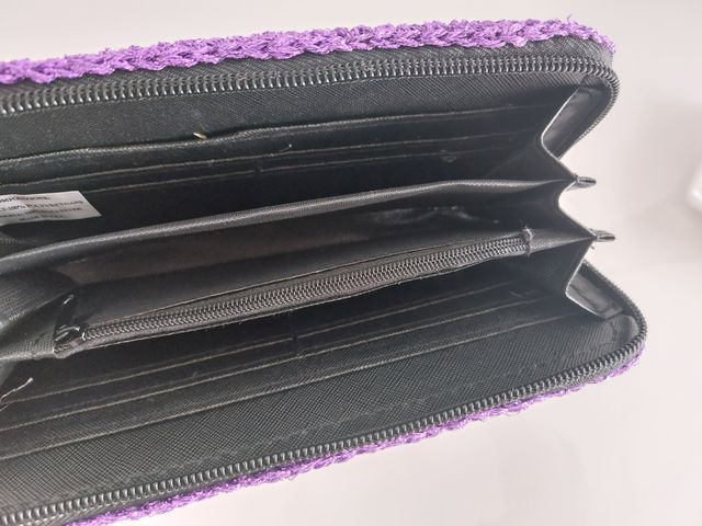 Cartera nueva púrpura en crochet (Bolso Fiesta)