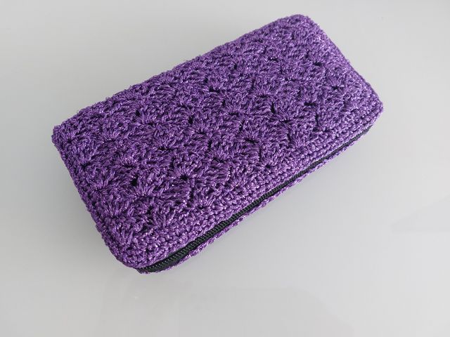 Cartera nueva púrpura en crochet (Bolso Fiesta)