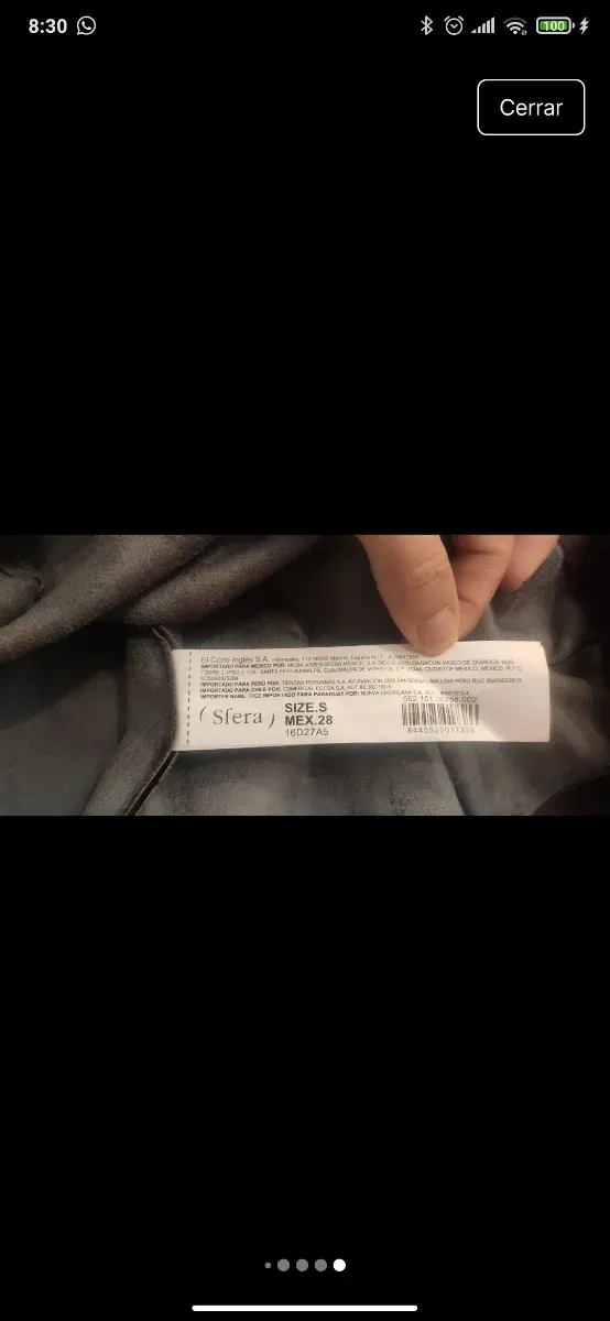 Falda polipiel marrón midi