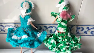 Vestido Flamenca Barbie Crochet