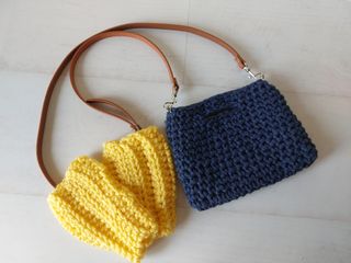 Mitones de crochet amarillos nuevos
