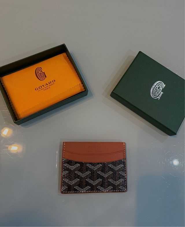 Tarjetero Goyard Beige y Marrón