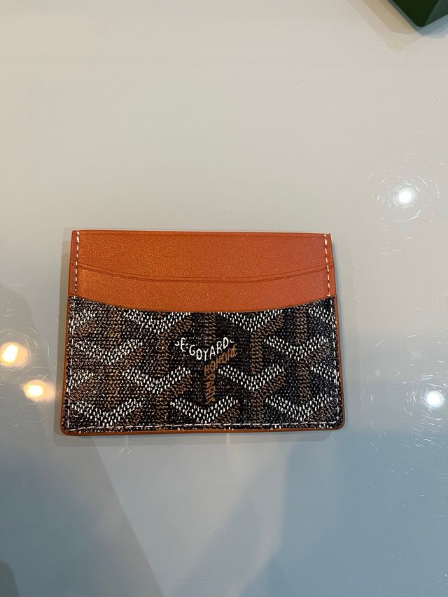 Tarjetero Goyard Beige y Marrón
