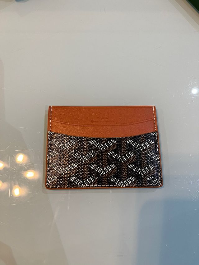 Tarjetero Goyard Beige y Marrón
