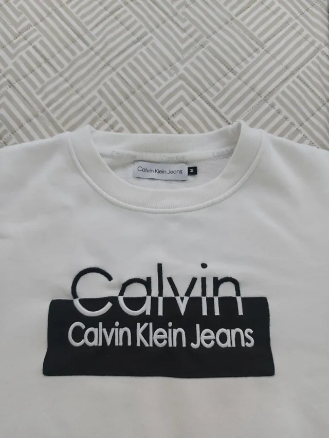 Sudadera Calvin Klein Jeans Blanca