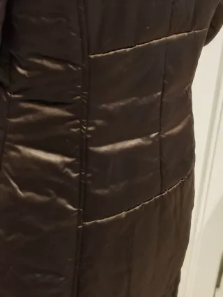 Piumino donna vera piuma marrone