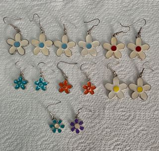 LOTE PENDIENTES - FLORES - MARGARITAS