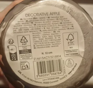 Mela decorativa metallo