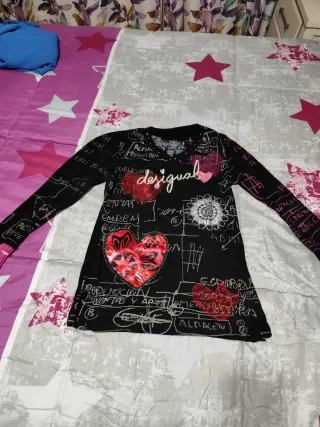 Jersey Desigual Talla S Negro  multicolor